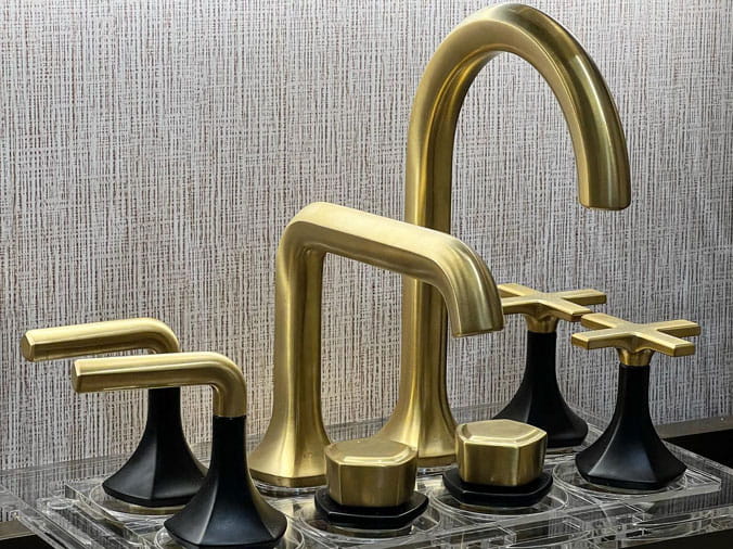 Brass faucets available at Facets of Charlotte NC